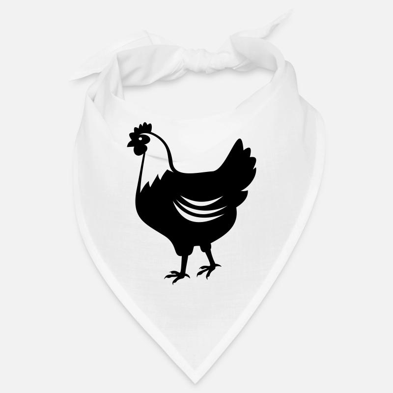 Poulet - Poule - Bandana - blanc