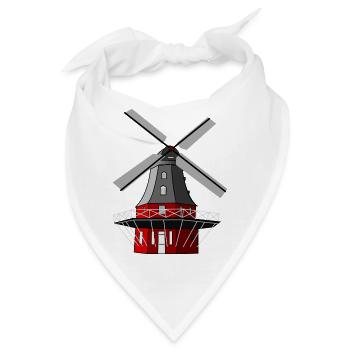 windmill windmuehle wind turbine windrad5 - Bandana - Weiß - Vorne