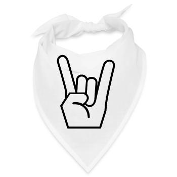 Pommesgabel Metal Geschenkidee - Bandana - Weiß - Vorne