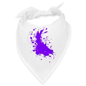 Splatter Farbe Spritzer Abstrakt - Bandana - Weiß - Vorne