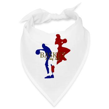 basket is my life - Bandana - Weiß - Vorne