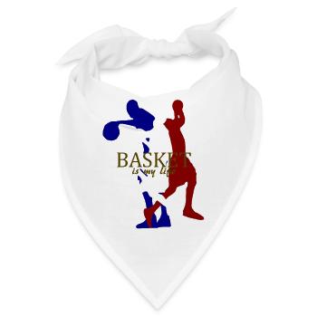 basket is my life - Bandana - Weiß - Vorne