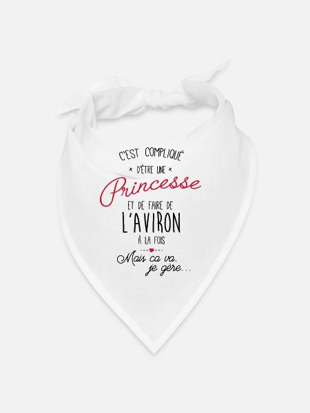 princesse et Aviron - Bandana - blanc