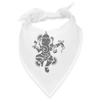 Elefanten Gott Ganesha tanzt - Bandana - Weiß - Vorne