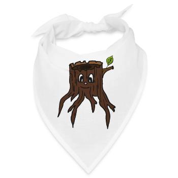 Der kleine Baumstumpf BOB - Bandana - Weiß - Vorne