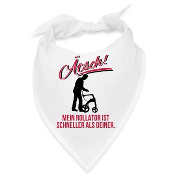 Ätsch ich bin schneller - Bandana - Weiß - Vorne