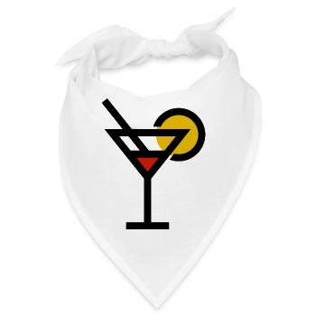 Cosmopolitan Cocktail Drink - Bandana - Weiß - Vorne