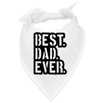 stempel text dad best ever liebe papa beste welt v - Bandana - Weiß - Vorne