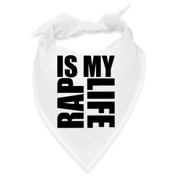 rap is my life - Bandana - Weiß - Vorne