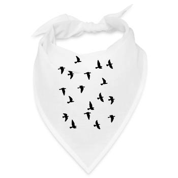 vogelschwarm - Bandana - Weiß - Vorne
