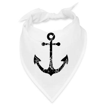 risse kratzer anker boot schiff schwimmen meer mat - Bandana - Weiß - Vorne