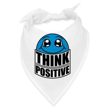 gesicht denken cool think positive positiv bleiben - Bandana - Weiß - Vorne