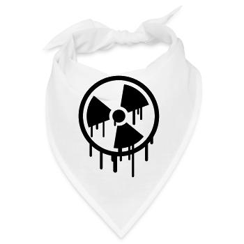 Atom Symbol Graffiti - Bandana - Weiß - Vorne