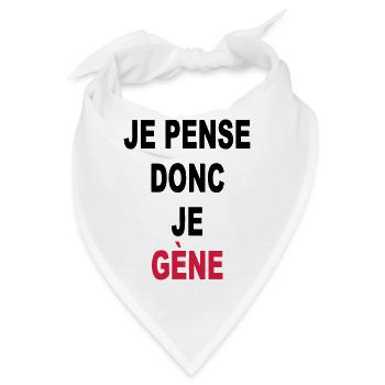 Daher denke ich, ich GENE - Bandana - Weiß - Vorne