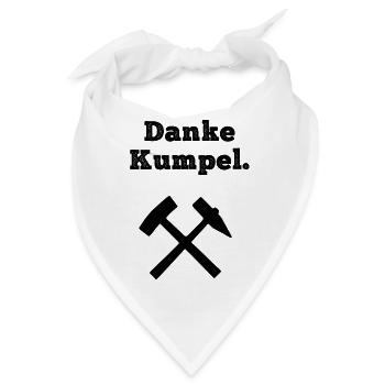 Glückauf Bergwerk Steiger Gruß Bergmann Zeche Pott - Bandana - Weiß - Vorne