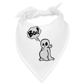 Spooky Boo! - Bandana - Weiß - Vorne