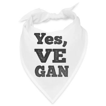 yes, vegan shirt - Bandana - Weiß - Vorne