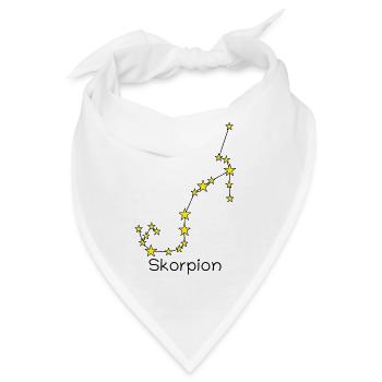 Sternzeichen Skorpion - Bandana - Weiß - Vorne