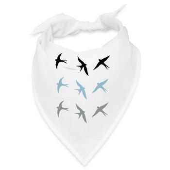 schwalben - Bandana - Weiß - Vorne