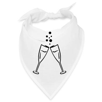 Sekt - Bandana - Weiß - Vorne