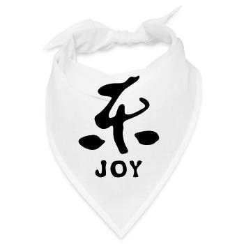 Feng Shui Symbol Freude Freude Fröhlichkeit Vergnügen - Bandana - Weiß - Vorne