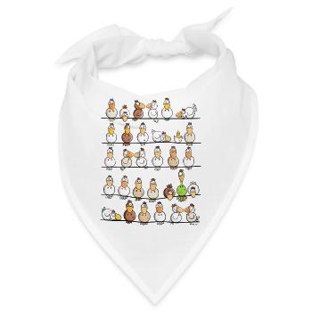 Hühner Farm - Bandana - Weiß - Vorne