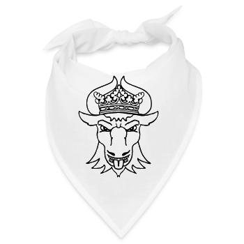 mecklembourg mecklenburgischer stierkopf mit krone - Bandana - Weiß - Vorne