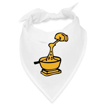 Koch Schweizer kulinarische Spezialität Fondue - Bandana - Weiß - Vorne