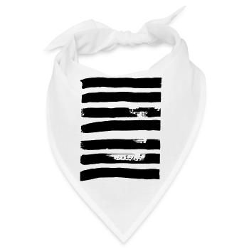 Linien dick - Bandana - Weiß - Vorne