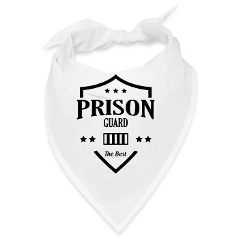 Gefängniswärter / Justiz / Polizei / Gefängnis - Bandana - Weiß - Vorne