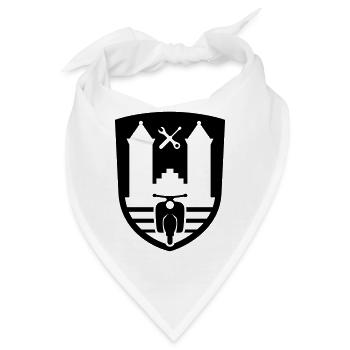 Mopedsport Wappen / Logo / Emblem - Bandana - Weiß - Vorne