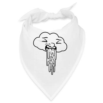 lustige kotzende regenwolke - Bandana - Weiß - Vorne