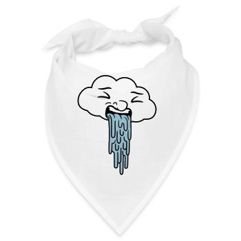 kotzende lustige regenwolke - Bandana - Weiß - Vorne