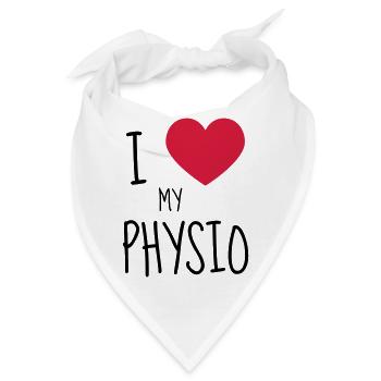 Krankengymnast / Krankengymnastin / Physio / - Bandana - Weiß - Vorne