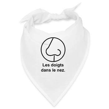 Finger in der Nase - Bandana - Weiß - Vorne