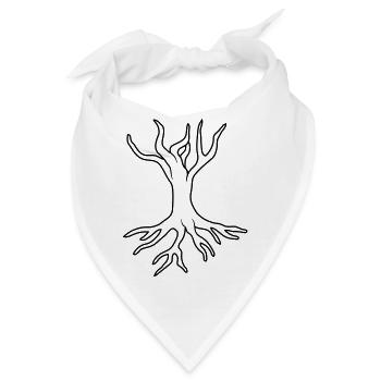 Wurzel Baum Design - Bandana - Weiß - Vorne