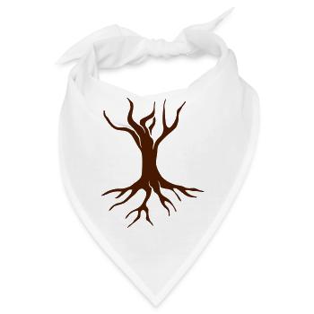 Baum Wurzel Design - Bandana - Weiß - Vorne