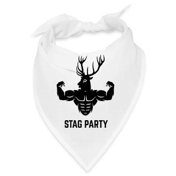 Stag Party (Hirsch / Junggesellenabschied / JGA) - Bandana - Weiß - Vorne