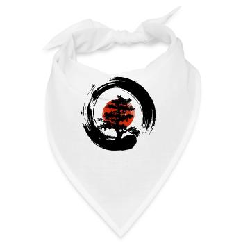 Japanischer Bonsaibaum Zen Enso - Bandana - Weiß - Vorne