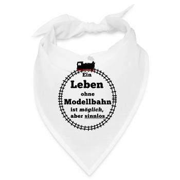 Modelleisenbahn - Bandana - Weiß - Vorne