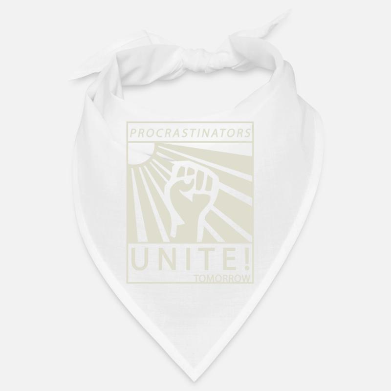 Procrastinators Unite Tomorrow Chillen Geschenk - Bandana - Weiß