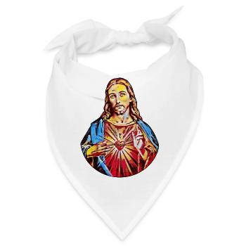 Jesus Christ Jesus Christus Wirbel über Wasser - Bandana - Weiß - Vorne
