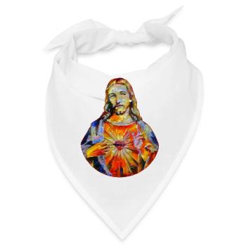 Gemälde Jesus Christ * Painting Jesus Christus - Bandana - Weiß - Vorne