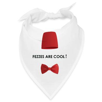 Fezzes sind cool - Bandana - Weiß - Vorne