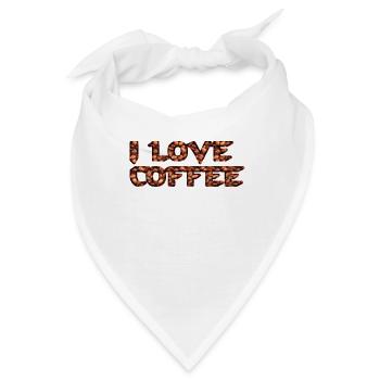 Kaffee, Kaffee, Kaffee, Kaffee, Kaffee, lustig - Bandana - Weiß - Vorne
