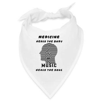 Musik Musik Musik Musik Musik Musik Musik Musik - Bandana - Weiß - Vorne