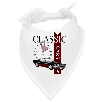 Automobile Classic Cars - Bandana - Weiß - Vorne