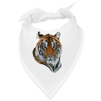 bengalischer Tiger - Bandana - Weiß - Vorne