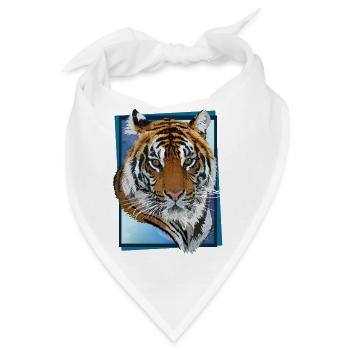 bengalischer Tiger - Bandana - Weiß - Vorne