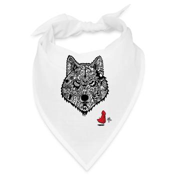 Rotkäppchens Wolf - Bandana - Weiß - Vorne